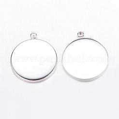 Colgante de latón cabochon ajustes&nbsp;KK-G127-S-NF