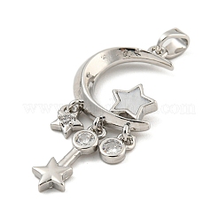 Micro ottone spianare cubic zirconia ciondolo&nbsp;KK-Q812-04P
