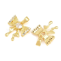 Pendenti in zirconi cubici trasparenti in micro pavè di ottone&nbsp;CU-CBA9AB3-24G