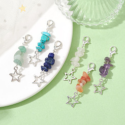 Украшение подвески из натуральных и синтетических драгоценных камней&nbsp;HJEW-TA00084