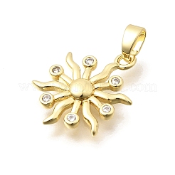 Pendentifs en laiton zircon cubique clair&nbsp;KK-B187-04G