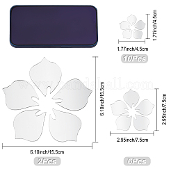 Наклейки с зеркальной стенкой&nbsp;DIY-CN0001-89C