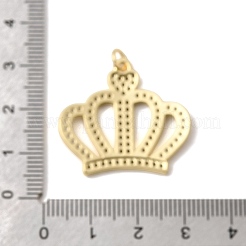 Pendenti in zirconi cubici trasparenti in micro pavè di ottone&nbsp;KK-H267-034G