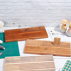 Деревянная стойка для хранения линеек для квилтинга с 10 слотом&nbsp;RDIS-WH0011-21B