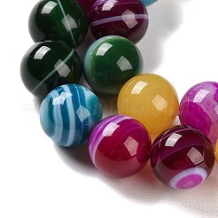 Натуральные полосатые агатовые / полосатые агатовые бусинки&nbsp;G-Z060-A01-C07