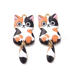 Подвески из светлого золота с покрытием из сплава и эмали&nbsp;ENAM-G210-01LG