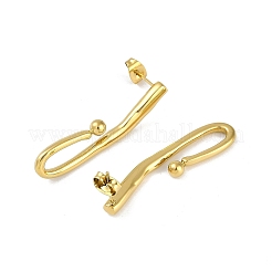 Pendientes de botón de acero inoxidable 304 con revestimiento al vacío de PVD&nbsp;EJEW-Z075-07G