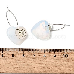 Boucles d'oreilles créoles pour femmes&nbsp;EJEW-G475-05P