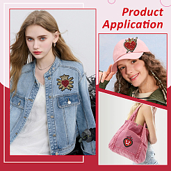 Нашивки из ткани сердца&nbsp;PATC-BC0001-20