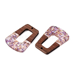 Pendentifs en résine époxy et bois de noyer&nbsp;RESI-T057-13C