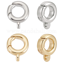 10 шт. 2-х цветные латунные кольца для пружинных затворов&nbsp;KK-BBC0018-84