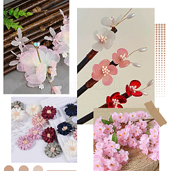 6 mazzo di fiori artificiali in gesso con cuore centrale&nbsp;DIY-GF0014-11B