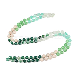 Hebras de cuentas fósiles y jade blanco teñido de ágata natural&nbsp;G-Z135-B02