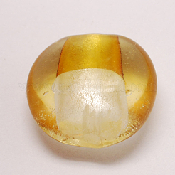 Perline murano con foglia argento fatto a mano&nbsp;FOIL-S003-20mm-M