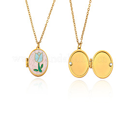Collares con colgante magnético geométrico para fotos&nbsp;WG980C2-02