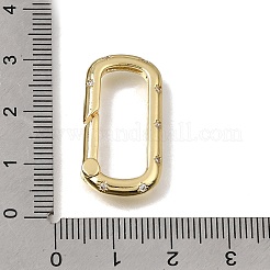 Fermagli in ottone micro pavé di zirconi chiari&nbsp;KK-CBAEEA8-04G