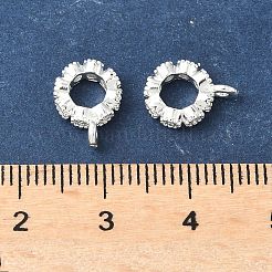 Латунные поручни из прозрачного кубического циркония с микропаве&nbsp;KK-A254-02B-S