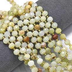 Chapelets de perles de jade naturel&nbsp;G-K389-E66-01