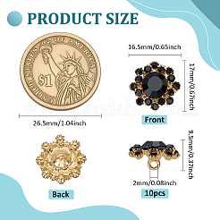 10 шт. 1-отверстие кнопки из сплава стекла&nbsp;BUTT-FG0001-50A