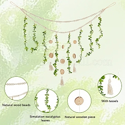 Декор для настенного декора из искусственного эвкалипта&nbsp;AJEW-WH20067-035B