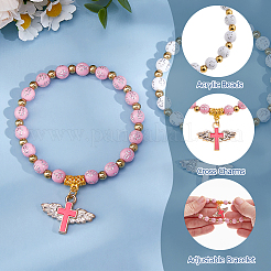 2 Stück Armbänder aus Acryl- und Kunststoffperlen&nbsp;BJEW-HS00006