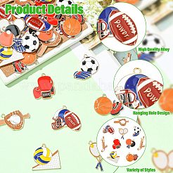 36 шт. 9 стиля подвески из цинкового сплава с эмалью&nbsp;FIND-CJ0005-30