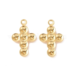 Pendentifs en acier inoxydable 304 avec placage ionique (IP) et montures en strass&nbsp;LS-STAS-F293-09G