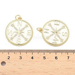 Подвески из экологически чистой латуни с микропаве из прозрачного кубического циркония с эмалью&nbsp;ZIRC-C024-01G-02-1