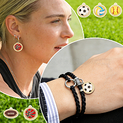 5pcs 5 styles de pendentifs en émail en alliage&nbsp;ENAM-GA0001-21