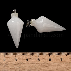 Natürliche weiße Jade Anhänger&nbsp;G-Z055-02P-19