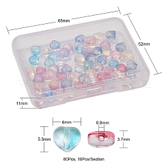 100шт 10 цвета гальванические стеклянные бусины&nbsp;EGLA-YW0001-31