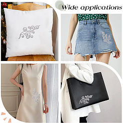 Appliques de broderie informatisées à motif de fleurs de style ethnique&nbsp;PATC-WH0010-36B