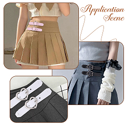 16 шт. 8 пряжки из искусственной кожи в форме звезды/сердца&nbsp;AJEW-CL0001-70