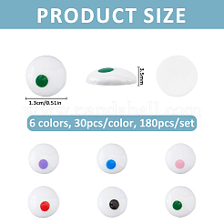 Cabochon in resina 180 pz 6 colori&nbsp;RESI-FH0001-73