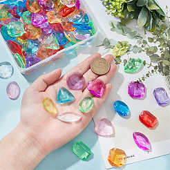 150шт 10 цвета прозрачные акриловые бусины&nbsp;DIY-PH0008-88