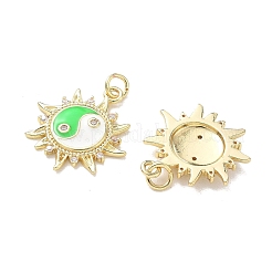 Pendentifs en laiton zircon cubique transparent&nbsp;CU-CBADD0C-01G