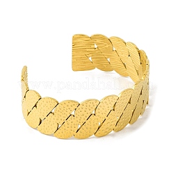 Ионное покрытие (ip) 304 нержавеющая сталь манжеты браслеты для женщин&nbsp;BJEW-B104-11G