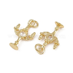 Ottone micro spianare pendenti zirconi&nbsp;KK-Z120-02G-01