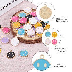 70шт 7 цвета сплава эмалевые подвески&nbsp;ENAM-FH0001-73