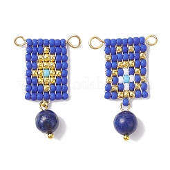2 pièces 2 styles faits à la main miyuki rond rocailles motif de métier à tisser&nbsp;PALLOY-MZ00176