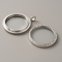 Подвески из сплава с кристаллами и стразами&nbsp;FIND-WH0061-78P