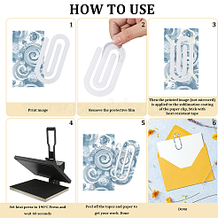 10 шт. сублимационные пустые термоакриловые скрепки&nbsp;AJEW-CP0006-83C