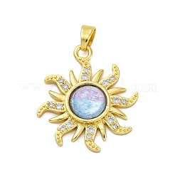 Латунные микро проложить кубического циркония подвески&nbsp;KK-V009-30G-04