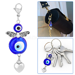 20 colgante de aleación de estilo tibetano con forma de hada y corazón.&nbsp;HJEW-HY0001-05