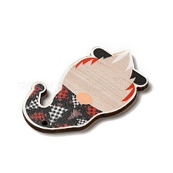 Рождественские односторонние деревянные большие подвески с принтом&nbsp;LS-WOOD-H102-01H