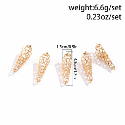 5 pz cono gotico di Halloween protezione per le dita in ferro cavo&nbsp;WG5FE4C-14