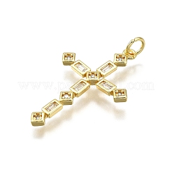 Colgante micropavé cubic zirconia de latón&nbsp;KK-Z100-34G-01