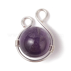 Круглые подвески из натурального зеленого авантюрина&nbsp;PALLOY-JF03609-02