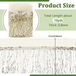 Отделка из полиэстеровой бахромы и кружева&nbsp;DIY-WH0671-008A