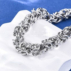 Браслеты из византийских цепей из нержавеющей стали 304 для женщин и мужчин&nbsp;BJEW-R018-16P